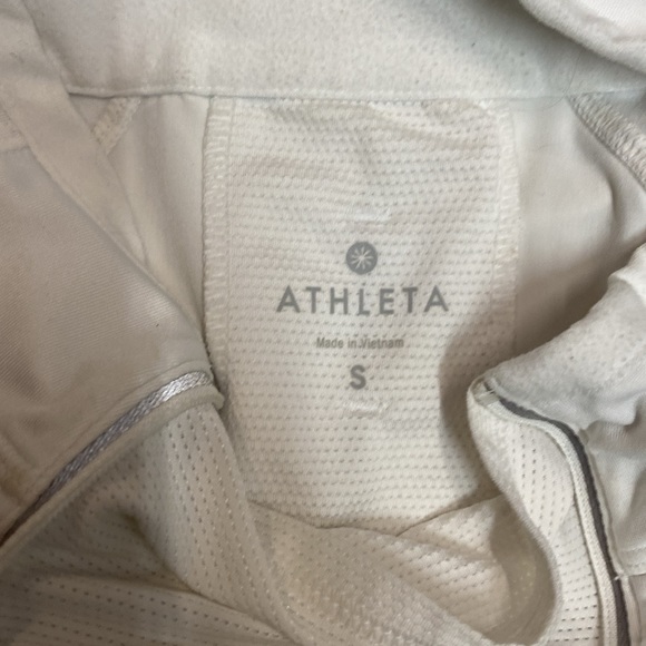 White Athleta Running Long Sleeve Top Size Small - Picture 4 of 10
